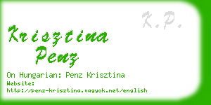 krisztina penz business card